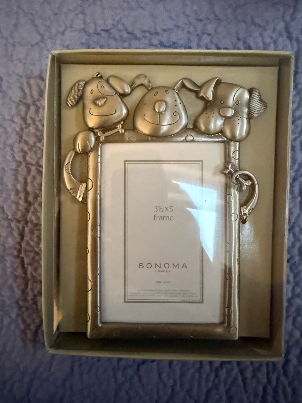 Sonoma Silver Dog Trio Photo Frame